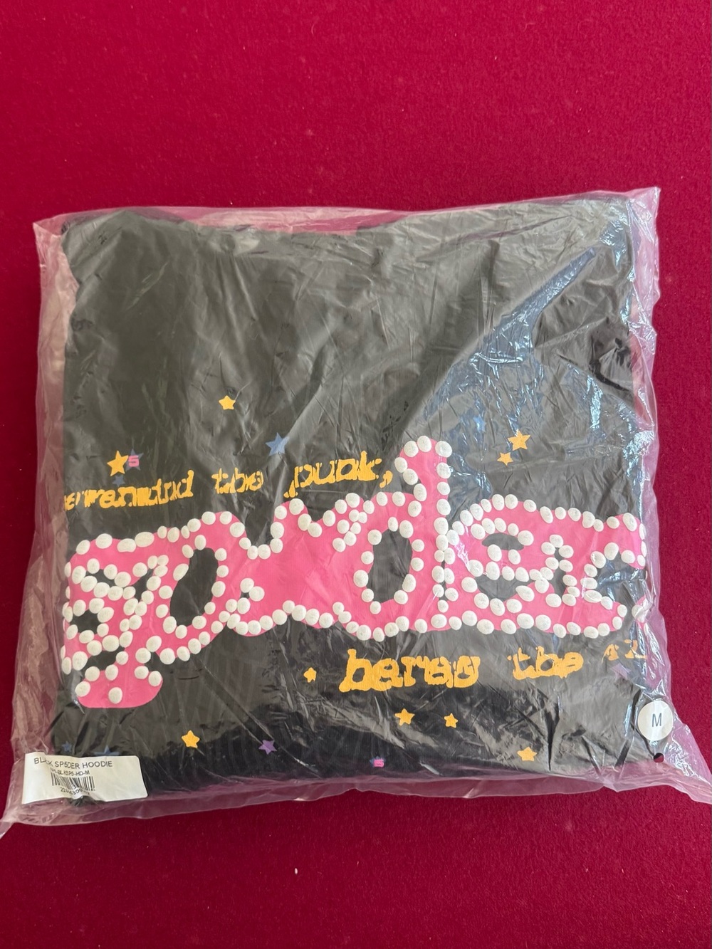 Spider hoodie black and pink Brand New